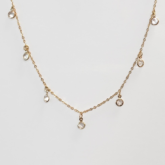 Dainty Rhinestone Dangle Necklace – Only 1 left! - Picture 2 of 4